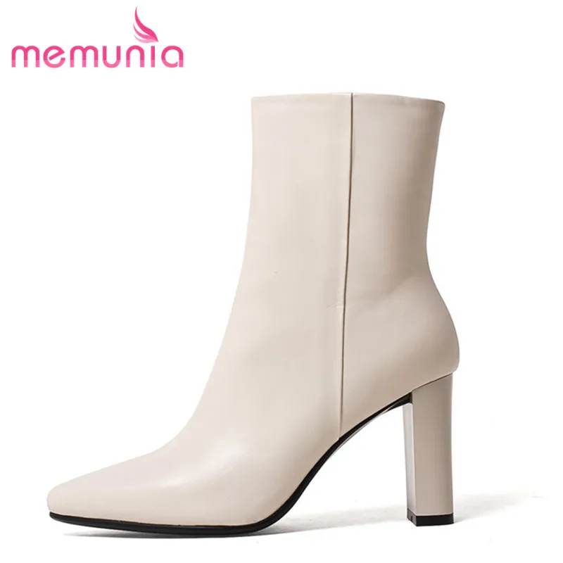 Aus Fur Black Spitz Stiefel Fur Frauen beige Heels Der Memunia With Leder Fur 2018 Echtem Winter Not High Neue Mittlere Waden black waa6Xq