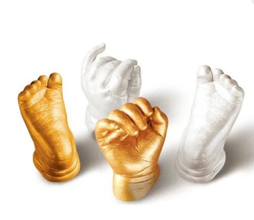Souvenir Baby 3D Hand And Foot Printing Mold Powder Gypsum Casting Kit Handprint Footprint Souvenir Gift Baby Growth Memorial