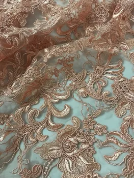 

wholesale DiuDiu-6644 African net lace fabric (5yards/lot) french embroidery tulle lace fabric