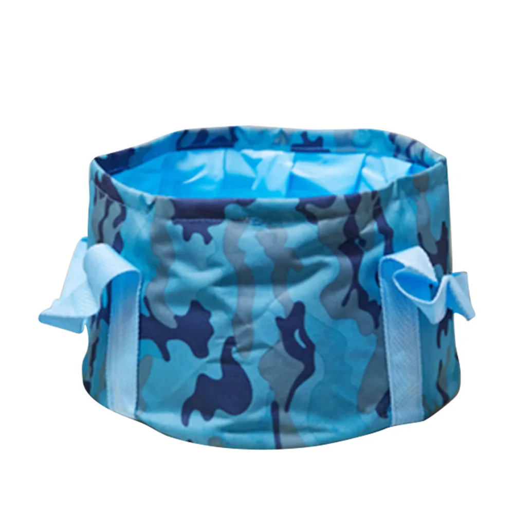 15L plegable portátil de viaje al aire libre plegable de Camping lavabo cuenco fregadero bolsa de lavado Cubo de baño de pie