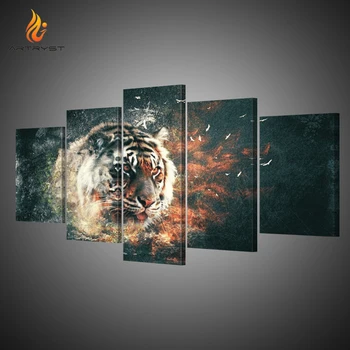 

Artryst HD Print Art Original Painting Tiger Image Modern Painting for Living Room Frame Canvas Painting Art Wall AR007