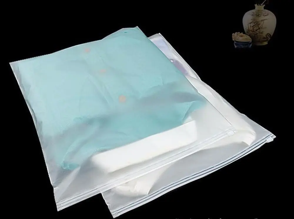 

Ysmile 40*50 CM Reusable Plastic Bag for Travelling Cloth Shoe Storage Transparent Package 50 Pack