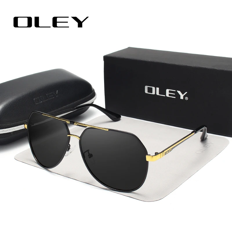 OLEY, мужские солнцезащитные очки, фирменный дизайн, пилот, поляризационные, мужские солнцезащитные очки, очки gafas oculos de sol masculino для мужчин Y7700