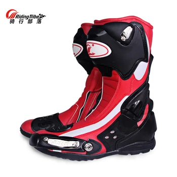 

PRO-BIKER Microfiber Leather Motorcycle Boots Men SPEED Racing SUV Boots High Help Motocross Riding Motorboat B1002