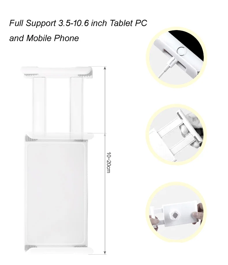 Гибкий Кронштейн 70 см для кровати, планшета, ПК, держатель, металлический экран, вращение, ленивый кронштейн, 3,5-10,6 дюймов, подставка для телефона для iPad Air Mini 1 2 3
