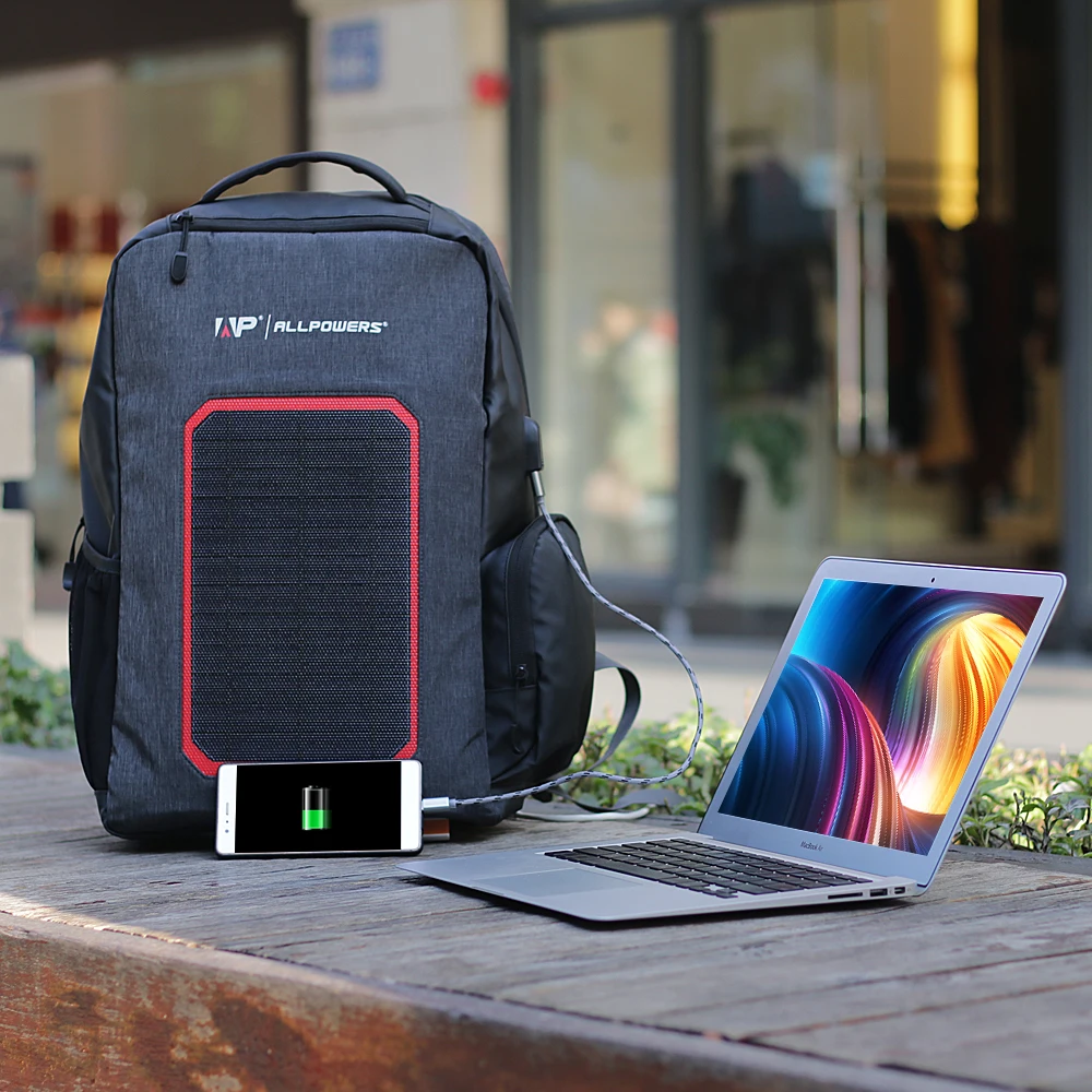 ALLPOWERS Solar Power Bank 6000mAh External Battery Backpack 7W Solar Panel Charger for Camping Hiking Outdoors Cell Phone ALLPOWERS Solar Power Bank 6000mAh External Battery Backpack 7W Solar Panel Charger for Camping Hiking Outdoors Cell Phone