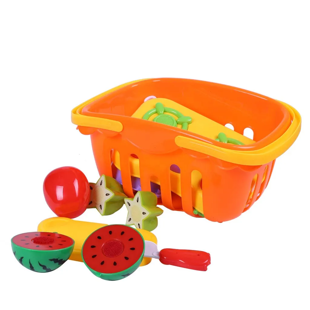 Детская ролевая игра Пластик фрукты овощи резка Еда набор игрушечной посуды классические Развивающие игрушки для детей, подарок T9