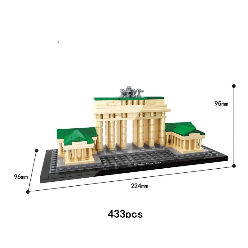

World famous Historical Architecture Brandenburg Gate Berlin Germany moc building block model bricks education toys collection