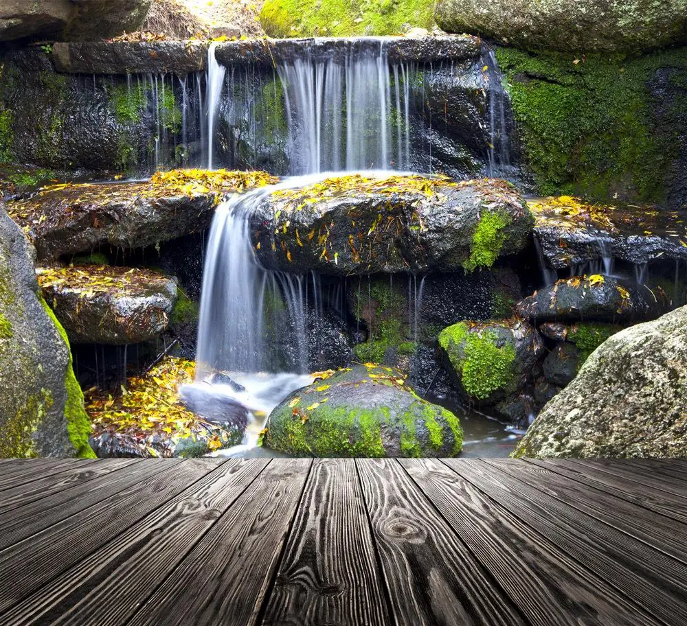 

SHENGYONGBAO 10x10ft Art Cloth Custom Waterfall Photography Backdrops Prop Photo Studio Background TPB-3014