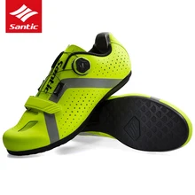 Santic дышащая самоблокирующаяся обувь для велоспорта Мужская велосипедная обувь для шоссейного велосипеда сверхлегкие Спортивные Гонки кроссовки Zapatos Ciclismo