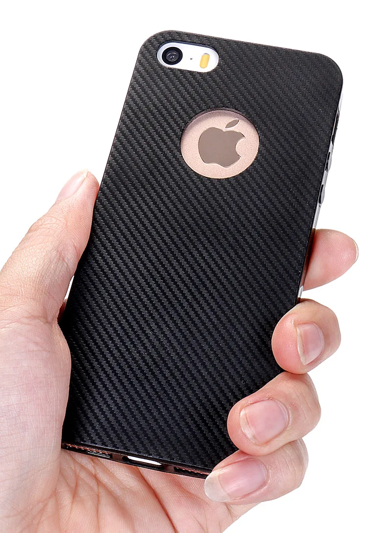 carbon fiber silicone case iphone 5 5s se (6)