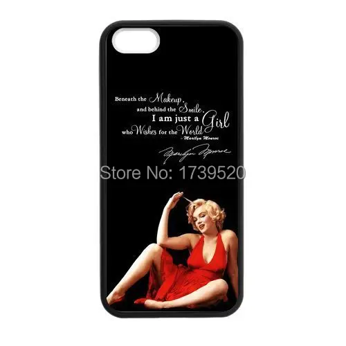Sexy Marilyn Monroe Quotes custom TPU protective Mobile Cell Phone Case cover for iphone 4 4s 5 5s 5c 6 plus |