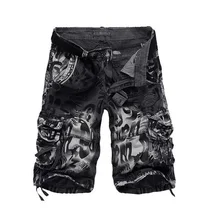 Military Camo Cargo Shorts Summer Fashion Camouflage Multi-Pocket Homme Army Casual Shorts Plus size