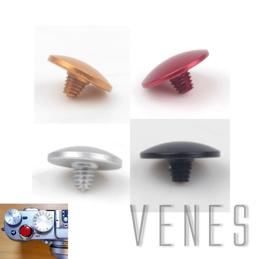 

Venes Convex Metal Soft Shutter Release Button Red,Black, Silver, Gold Color