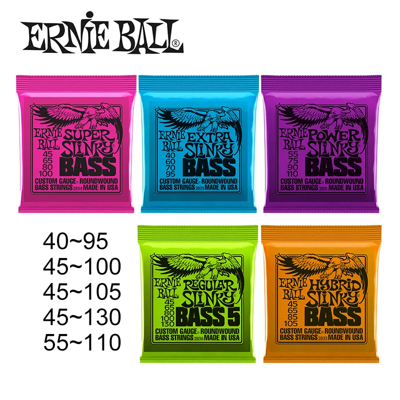 Original Ernie Ball 2831 2833 2834 2835 2836 Hybrid Slinky Round Wound Bass Strings For 5