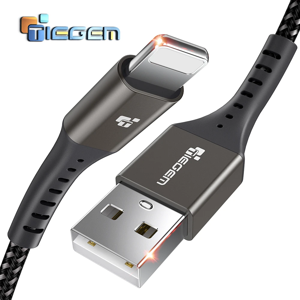 TIEGEM 2A USB شاحن كابل ل فون X 8 8 زائد كابل سريع شاحن سلك 8 دبوس ل فون 6 6 ثانية 5 5 ثانية SE باد الهاتف المحمول الكابلات
