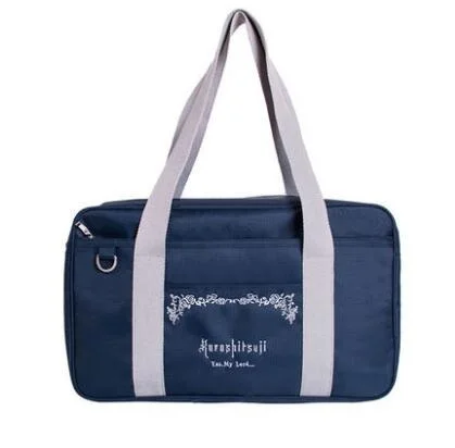 

High-Q Unisex high school student Handbags Uniform Bag canvas Black Butler preppy large capacity lady shoulder bag handbags