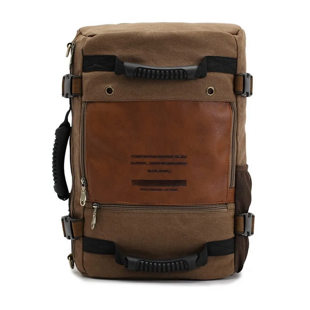 

Hewolf New Stylish Canvas Travel Large Capacity Backpack Male Luggage shoulder Bag for Outdoor Hiking Rucksack Travel