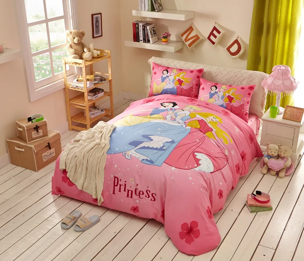

Snow White Cartoon Bedding Sets Children's Bedroom Decor 100% Cotton Duvet Cover Set
