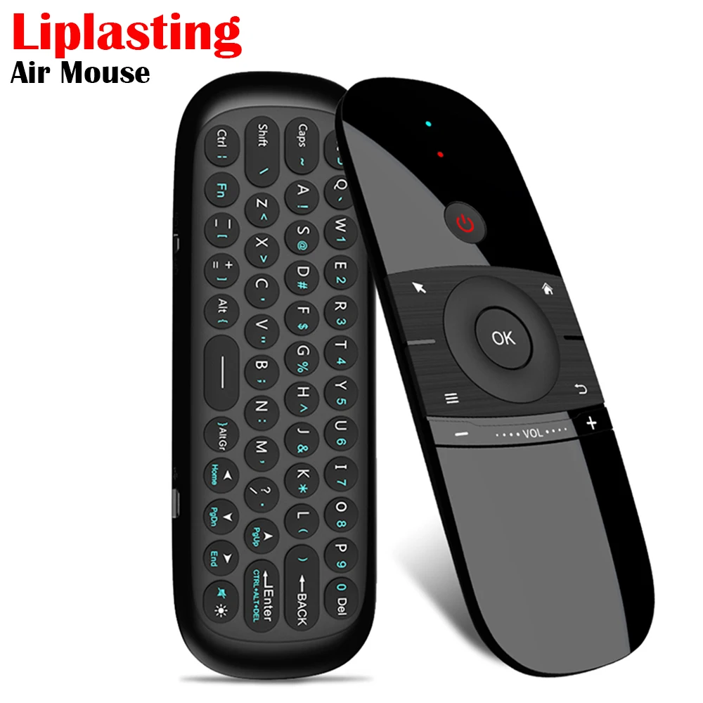 

W1 2.4G Air Mouse Wireless Keyboard , 6-Axis Motion Sense IR Learning Remote Control w/ USB Receiver for Smart TV Android TV BOX