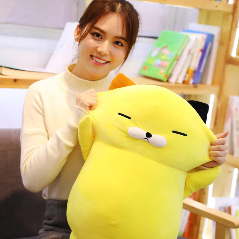 60 см Kawaii мультяшная кошка подушка для сна мягкая плюшевая милая игрушка мягкие