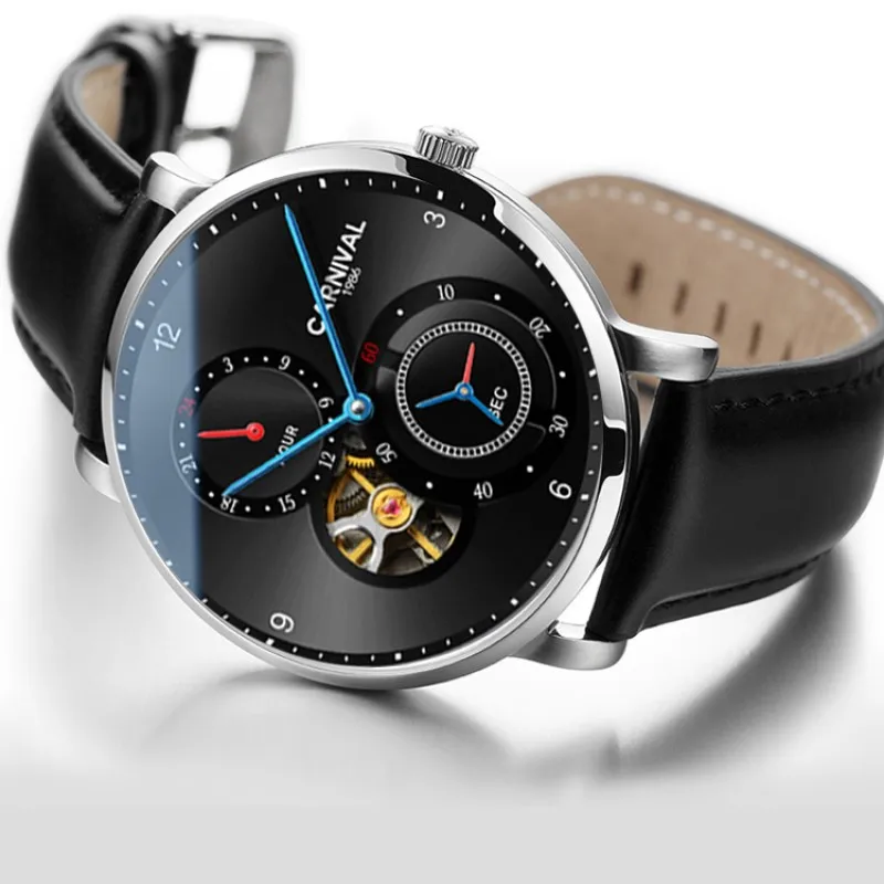 توربيون التلقائية ووتش الرجال كرنفال 2019 ساعات آلية جلدية حزام صغيرة الطلب الثاني 24 ساعة الياقوت الهيكل العظمي ووتش توربيون التلقائية ووتش الرجال كرنفال 2019 ساعات آلية جلدية حزام صغيرة الطلب الثاني 24 ساعة الياقوت الهيكل العظمي ووتش