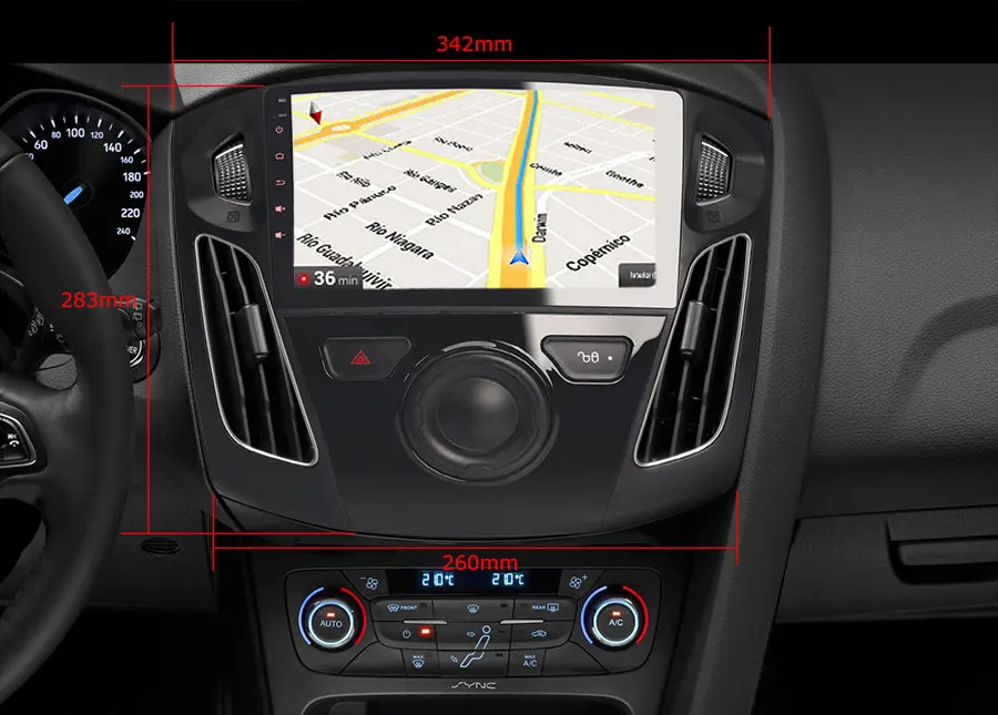 Flash Deal Erisin ES4895F 9" Android 9.0 Car Stereo Radio GPS SWC Canbus WiFi OBD Bluetooth for Ford Focus 1