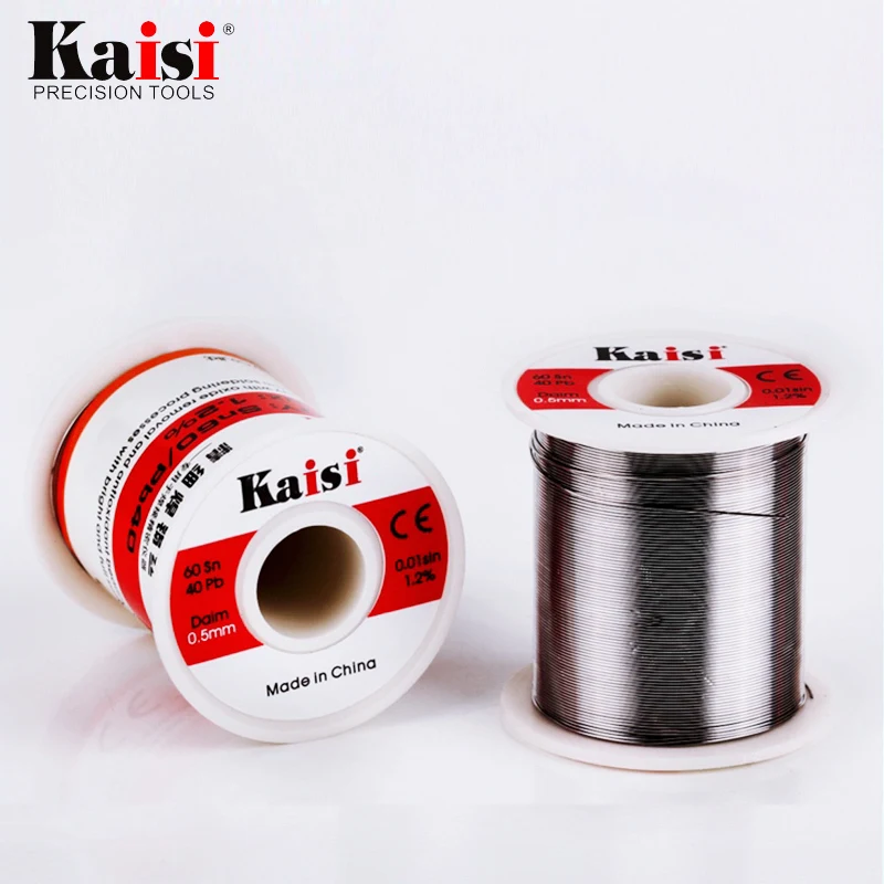 Kaisi Flux 1.2% Rosin Core Tin Lead Solder Wire Sn60 / Pb40 for Welding Works (0.3mm / 0.4mm / 0.5mm / 0.6mm Optional) Kaisi Flux 1.2% Rosin Core Tin Lead Solder Wire Sn60 / Pb40 for Welding Works (0.3mm / 0.4mm / 0.5mm / 0.6mm Optional)