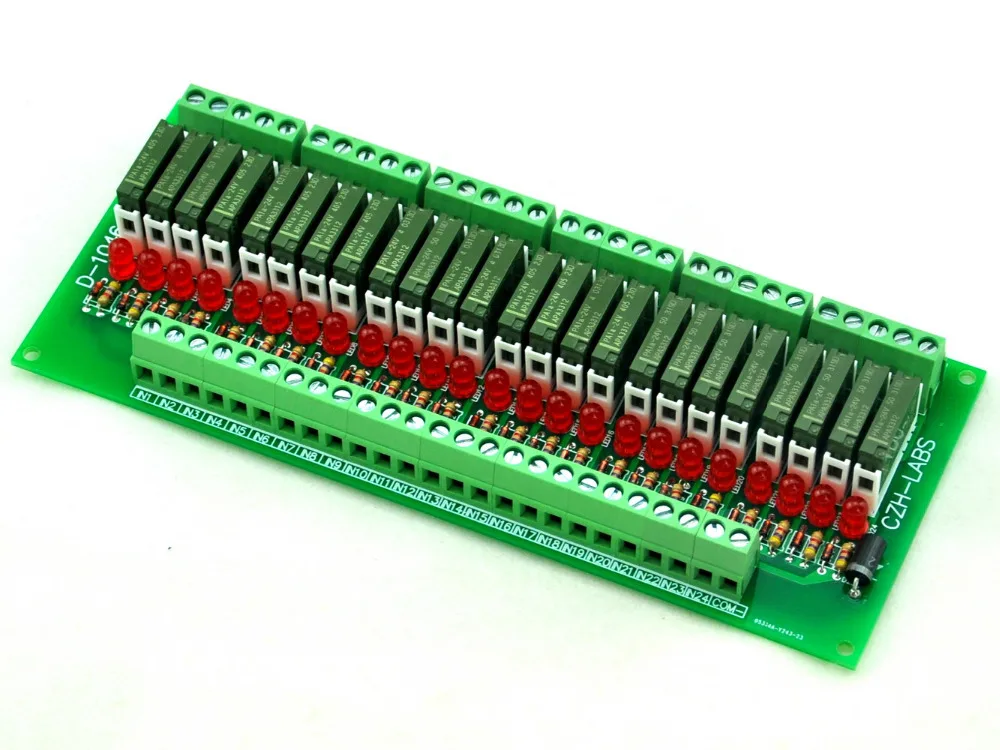 

Slim Panel Mount DC24V Source/PNP 24 SPST-NO 5A Power Relay Module, APAN3124