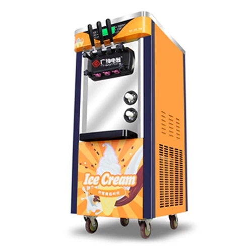 Трехцветная промышленная настольная машина для мягкого мороженого 220 В/100 в вертикальная машина для изготовления мороженого интеллектуальная подсластитель мороженого 1 шт - Цвет: Orange