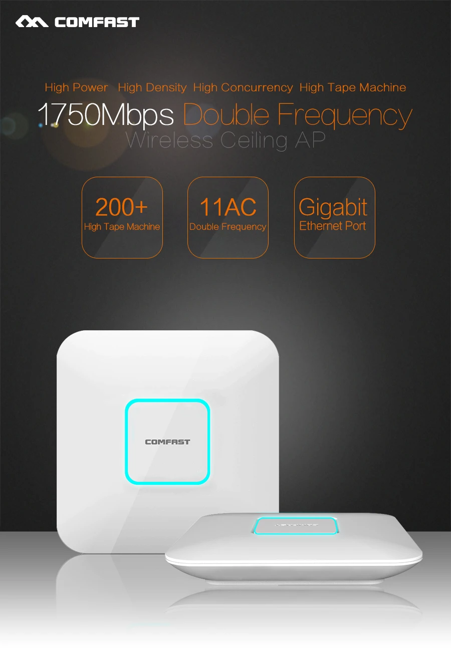 2PCS 1750M Ceiling AP wifi router 5G+2.4G AC wireless Comfast CF-E380AC 802.11AC WiFi Access Point support OPENWRT 48V POE power цена 2PCS 1750M Ceiling AP wifi router 5G+2.4G AC wireless Comfast CF-E380AC 802.11AC WiFi Access Point support OPENWRT 48V POE power цены онлайн