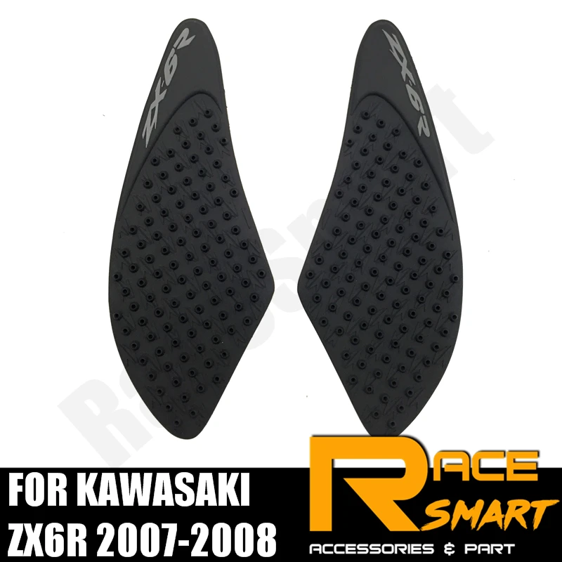 

Motorcycle Gas Tank Pads For KAWASAKI NINJA ZX6R 2007 - 2008 Knee Grip Protector Protective Fuel Sticker Side Pad ZX-6R ZX 6R