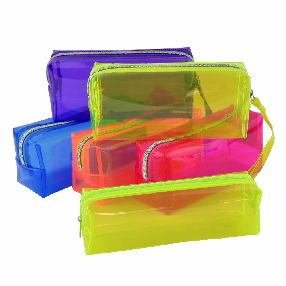 Пенал ярких цветов Прозрачный estuche escolar Kawaii trousse scolaire stylo kalem kutusu пенал для