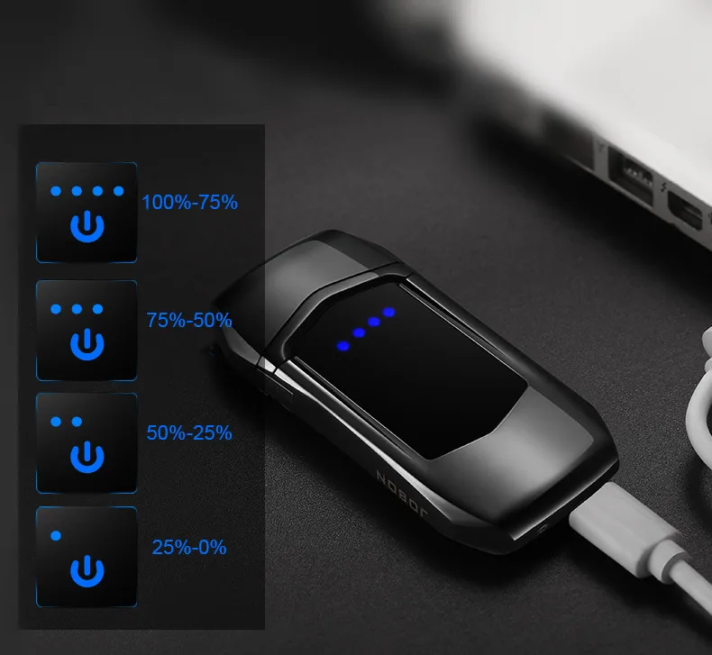 USB отпечаток пальца Зажигалка электронная USB зарядка сигарета для курения электрическая Подарочная Зажигалка для подарка бойфренду