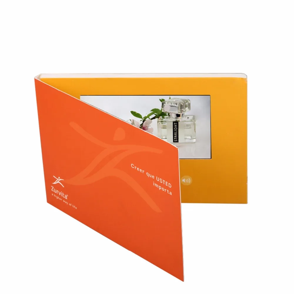 

Professional customization 5inch Video Brochure Cards for Presentations Digital Advertising Player Screen Video booklet(3050)