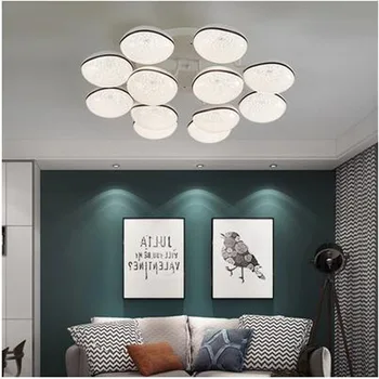 

L LED ceiling lamp crystal sand lamp cover living room lamp bedroom restaurant lighting simple lamps