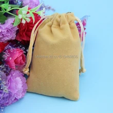 100 шт./лот маленький бархатный мешок ювелирных изделий бархатный мешочек подарочный бархат drawstring сумка логотип Кристалл сумка