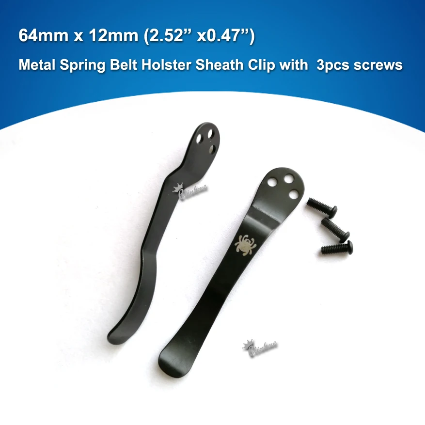 

5pcs/lot 11mm *64mm Pocket Clip folding knives Clip flashlight Spyderco Clip or EDC tools with screws (No 08)