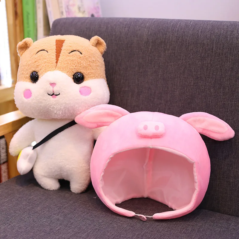 

1pc Creative Cartoon Cute Hamster Plush Toy Dolls with Hats Plush Hamster Toys for Children's Birthday Gift