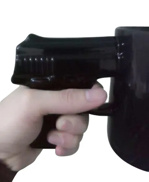 Креативная Черная Керамическая пушка Кружка С Пистолетной ручкой кофейная кружка