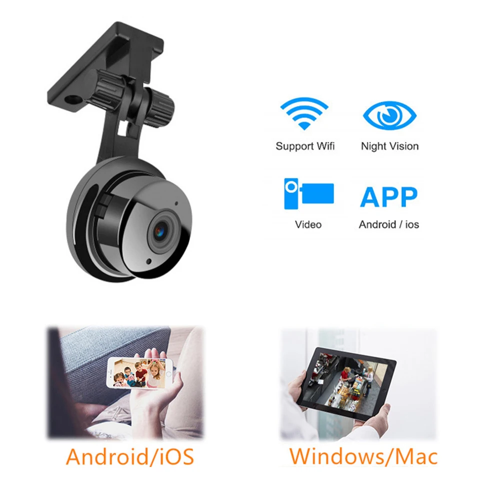 

Mini Wireless Wifi cctv Camera For phone Night Vision Security Home Surveillance Video ip Camera Motion Detection Baby Monitor