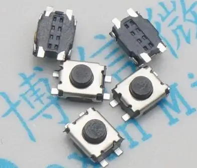 

Free shipping 100pcs/lot Micro button tact switch 4 pin SMD little turtle 3x4x2MM 3 * 4 * 2MM single shrapnel temperature 3X4X2