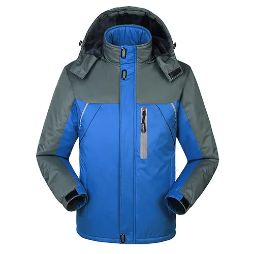 Новая верхняя одежда для пеших прогулок или катания на лыжах Мужская зимняя куртка водонепроницаемый дышащий тёплый большой ярдов Кемпинг Туризм Охота Одежда - Цвет: blue