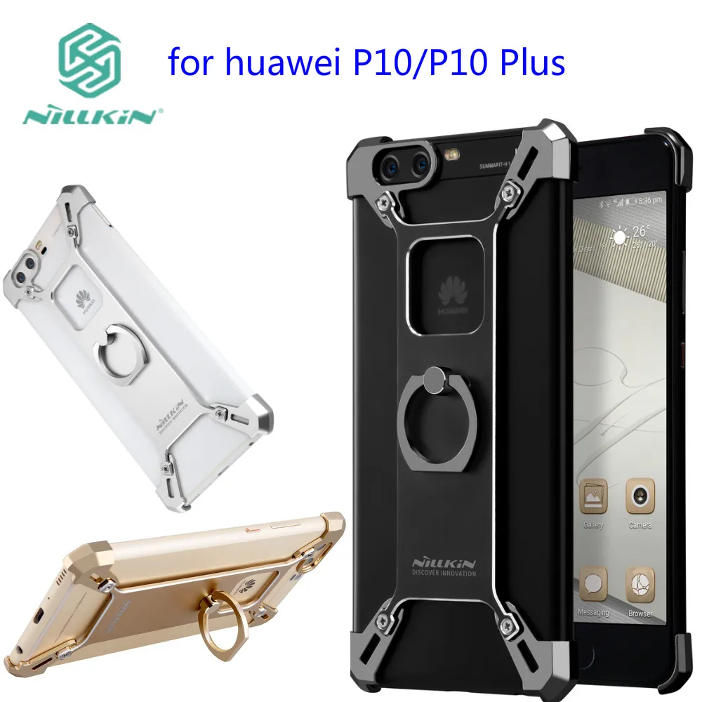 imágenes para Huawei caso p10 Barde Nillkin Caso de la Cubierta con el Anillo de Metal Espacio De Aluminio de lujo de Metal Casos de Coque para huawie P10 Plus P10 + imágenes para Huawei caso p10 Barde Nillkin Caso de la Cubierta con el Anillo de Metal Espacio De Aluminio de lujo de Metal Casos de Coque para huawie P10 Plus P10 +