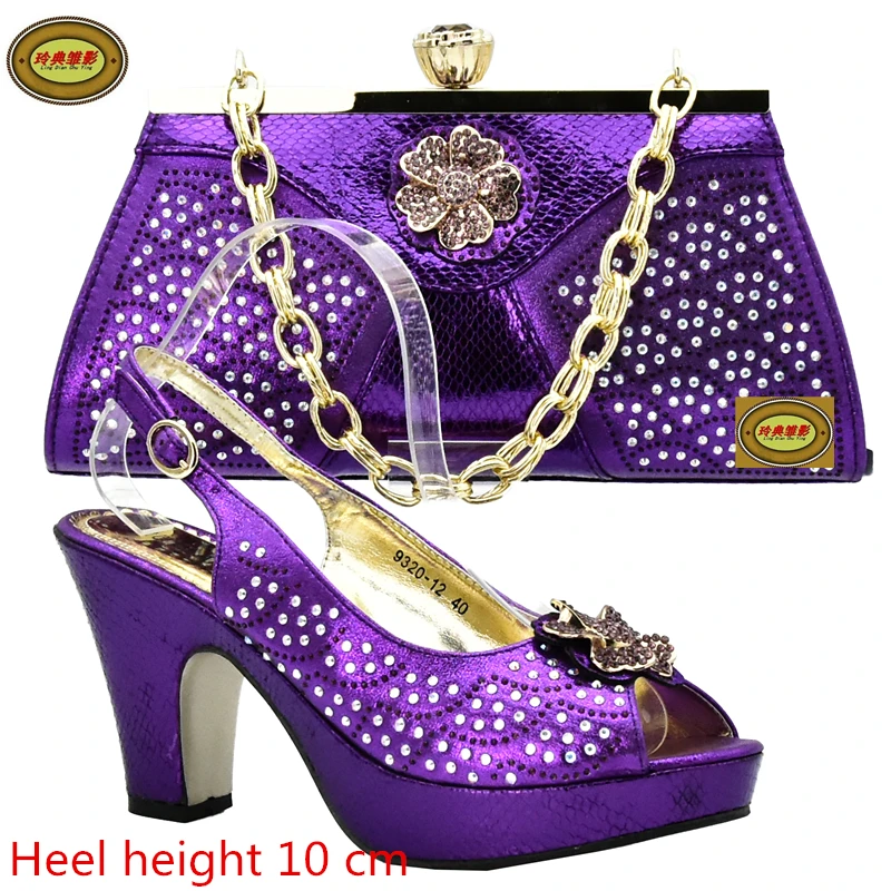 

DS09 Good Looking Matching Shoes And Bag Set For Woman Wonderful Design African Woman Pumps And Bag Set