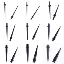 Мода 2 шт. черный акрил беруш Конус Комплект Приборы Expander Носилки Пирсинг 1,6/2/2,5 /3/4/5/6/8/10 мм