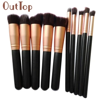 

10Pcs Professional Cosmetic Makeup Brushes Set Foundation Face Powder Eyeshadow Blush Tool Drop shipping feb15