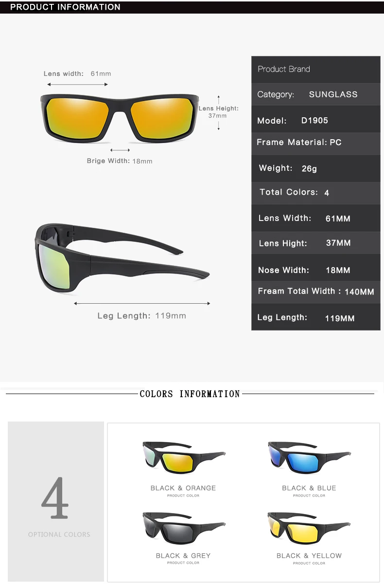 LongKeeper Polarisierte Sonnenbrille Männer 2020 Marke Design Schwarz Fahren Sport Sonnenbrille Klassische Spiegel_voghion.com