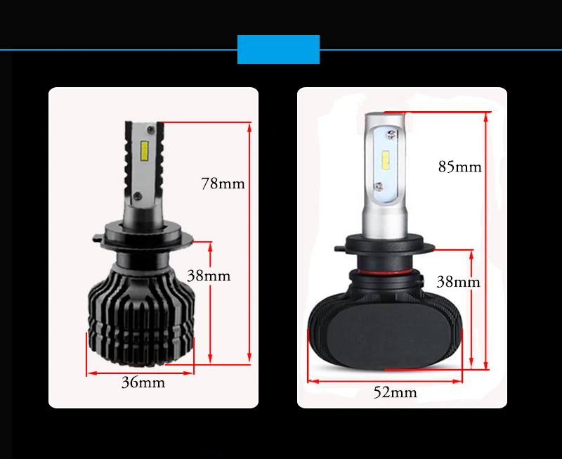 Meetrock 2 шт. csp 9000lm 52 Вт H11 H1 HB3 9005 HB4 9006 H4 H7 светодиодные фары автомобиля источник без вентилятора авто туман лампочки белый 12 В