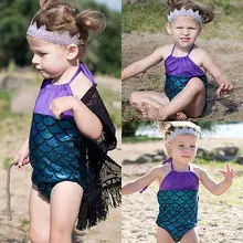 Детские купальники для маленьких девочек, монокини, бикини, Цельный купальник-бикини, купальник